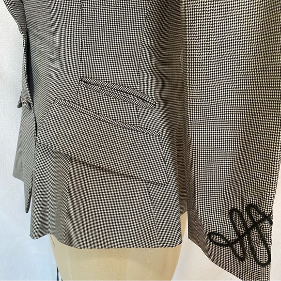 Vintage mini houndstooth fitted 2 button Jacket - Picture 7 of 7
